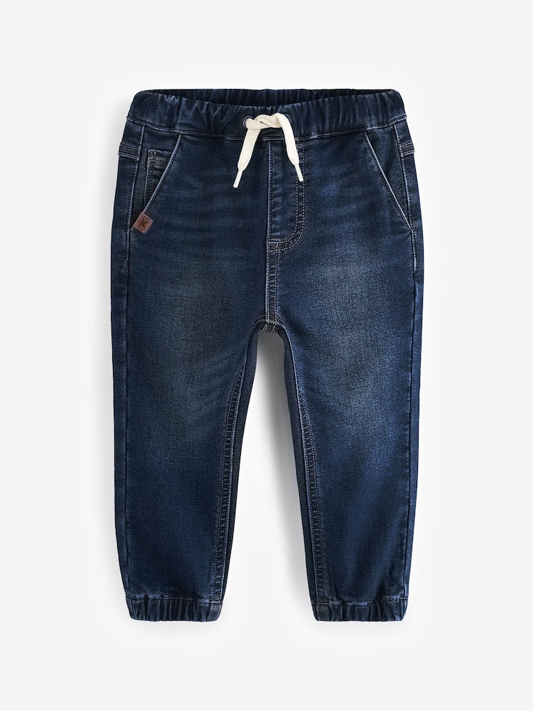 Dark Blue Regular Fit Joggers Jeans With Comfort Stretch (3mths-7yrs) - Dark Blue / 12-18 Months (80-86cm)