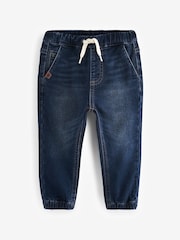 Dark Blue Regular Fit Joggers Jeans With Comfort Stretch (3mths-7yrs) - Size 3-6 Months (62-68cm)
