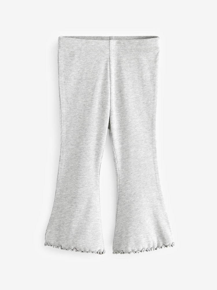 Grey Rib Flare Leggings (3mths-7yrs) - Size 3-6 Months (62-68cm) - Grey Rib Flare