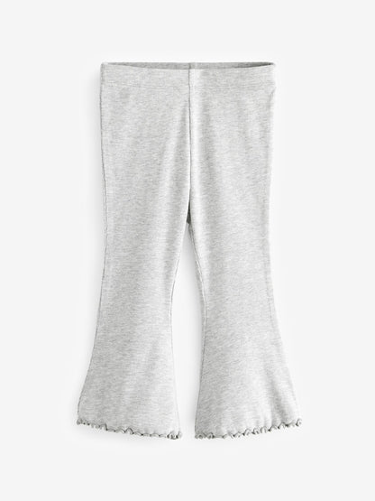 Grey Rib Flare Leggings (3mths-7yrs) - Size 3-6 Months (62-68cm) - Grey Rib Flare