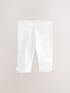 White Cropped Leggings (3mths-7yrs) - Size 3-6 Months (62-68cm) - White Cropped
