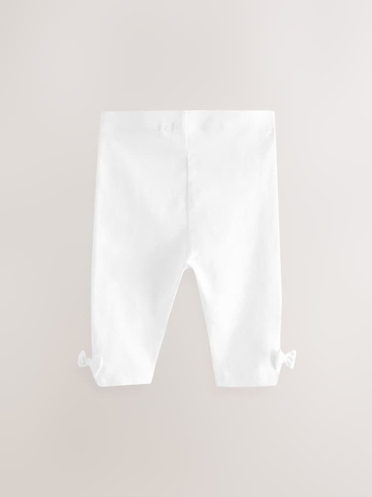 White Cropped Leggings (3mths-7yrs) - Size 3-6 Months (62-68cm)