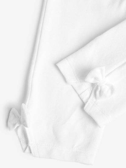 White Cropped Leggings (3mths-7yrs) - Size 3-6 Months (62-68cm)