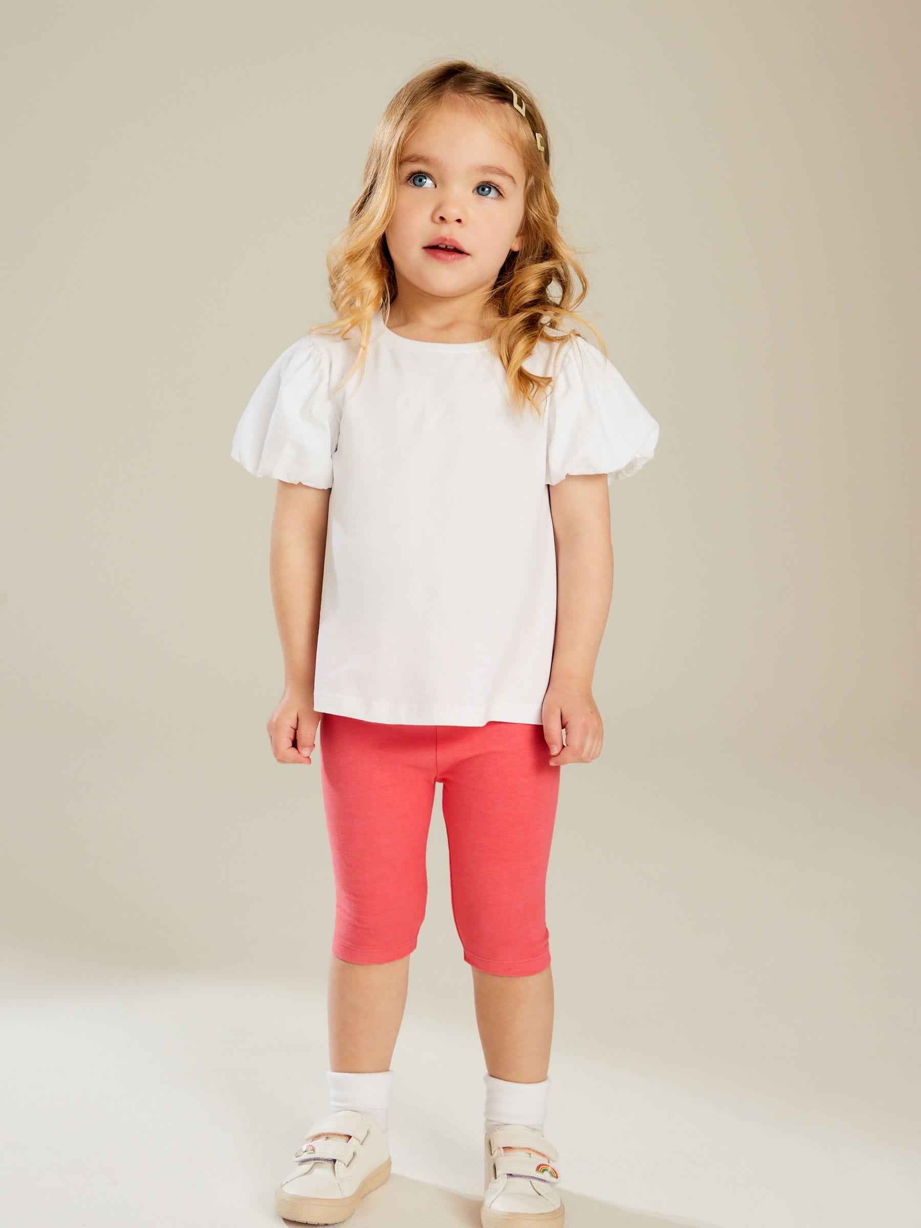 Bright Pink Cropped Leggings (3mths-7yrs) - Size 3-6 Months (62-68cm)