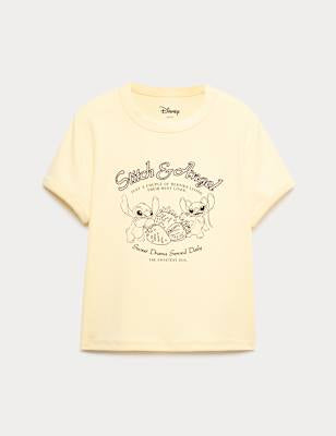 Cotton Rich Lilo &amp;amp; Stitch™ Baby T-Shirt (6-16 Yrs) - YELLOW / 13-14 Years