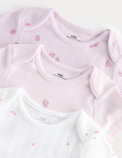 3 Pack Pure Cotton Printed Bodysuits (6½lbs-3 Yrs)