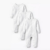 Love Earth Solid Sleepsuit with Long Sleeves - Set of 3-undefined-image-1