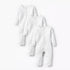 Love Earth Solid Sleepsuit with Long Sleeves - Set of 3 - White / 12-18 mths