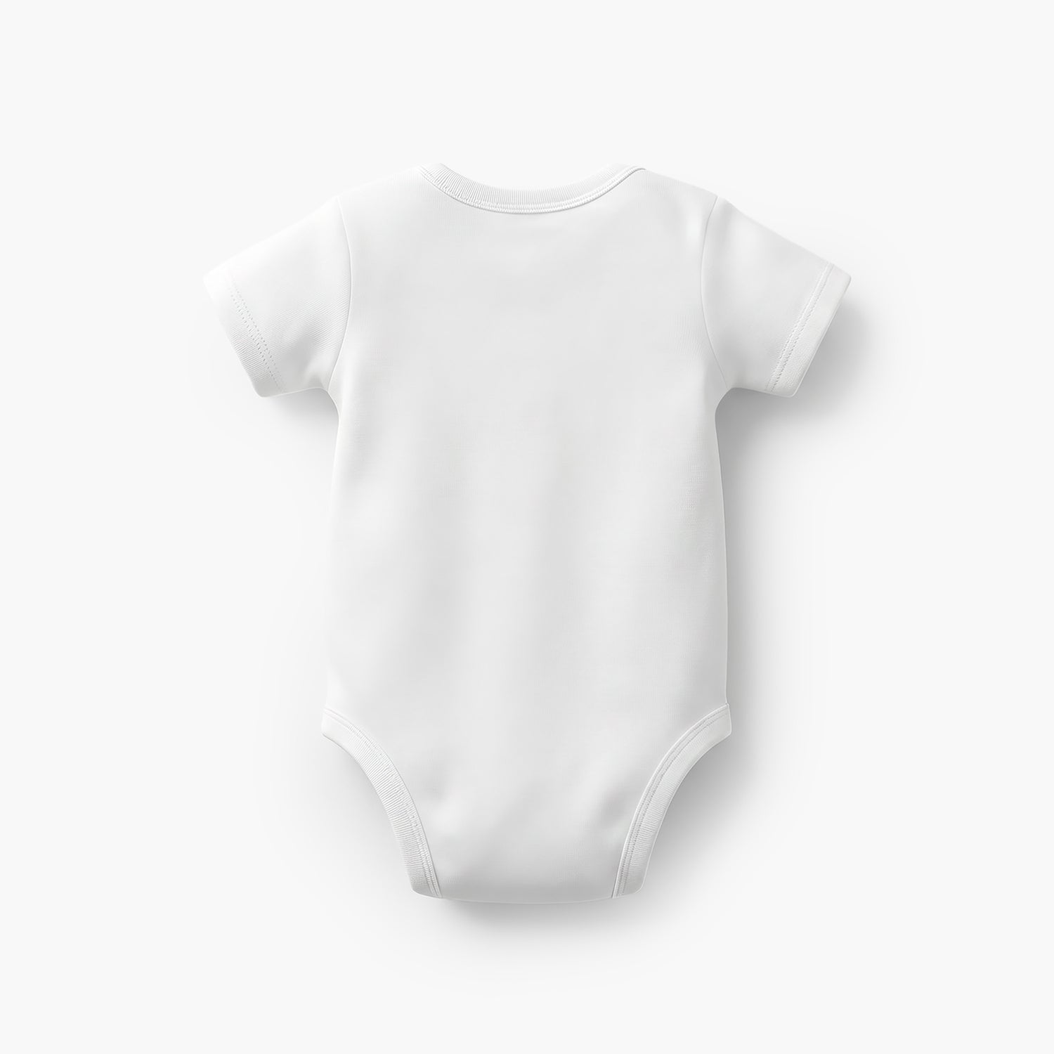 Juniors Solid Bodysuit with Round Neck and Short Sleeves