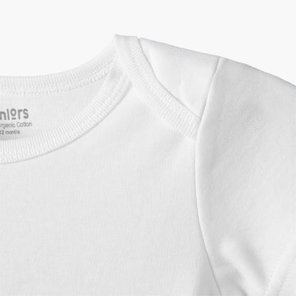 Juniors Solid Bodysuit with Round Neck and Short Sleeves