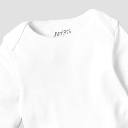 Juniors Solid Bodysuit with Round Neck and Long Sleeves