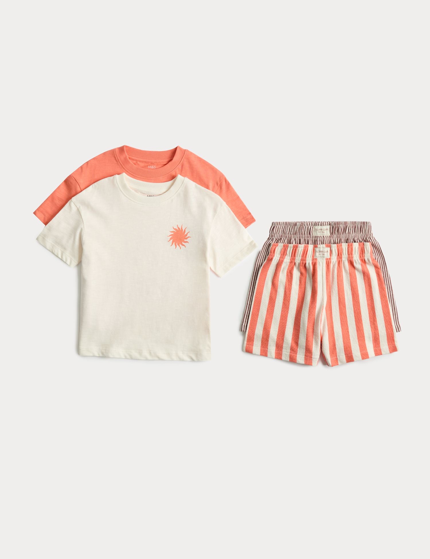 2 Pack Pure Cotton Sun Graphic Pyjamas (1-8 Yrs)