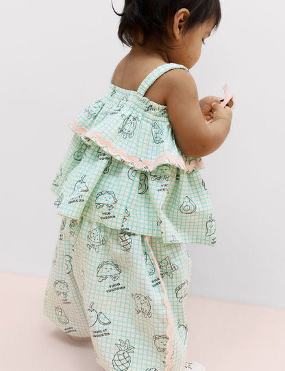 2 Piece Pure Cotton Taco Top &amp; Trouser Outfit (0-5 Yrs)