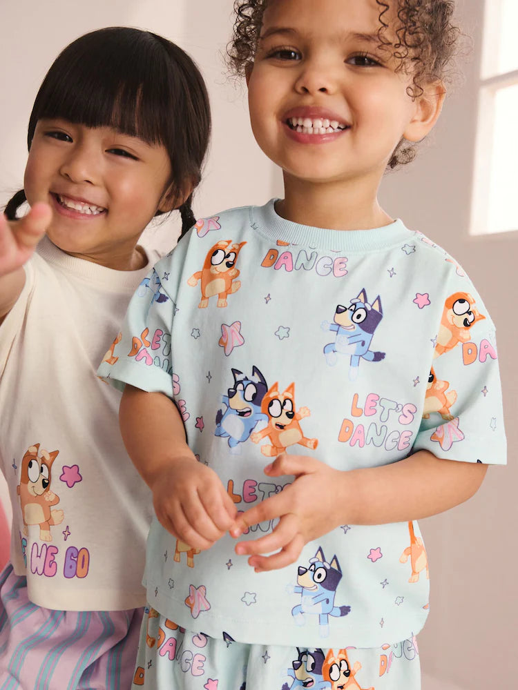 Ecru Bluey Short Pyjamas 2 Pack
