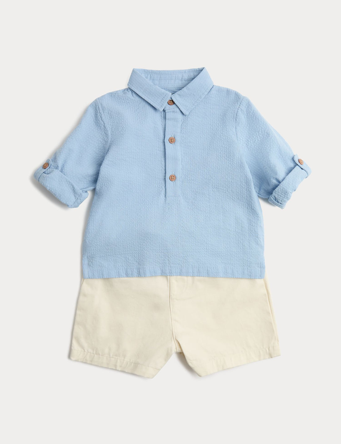 Seersucker Shirt and Chino Shorts Outfit (0-5 Yrs)