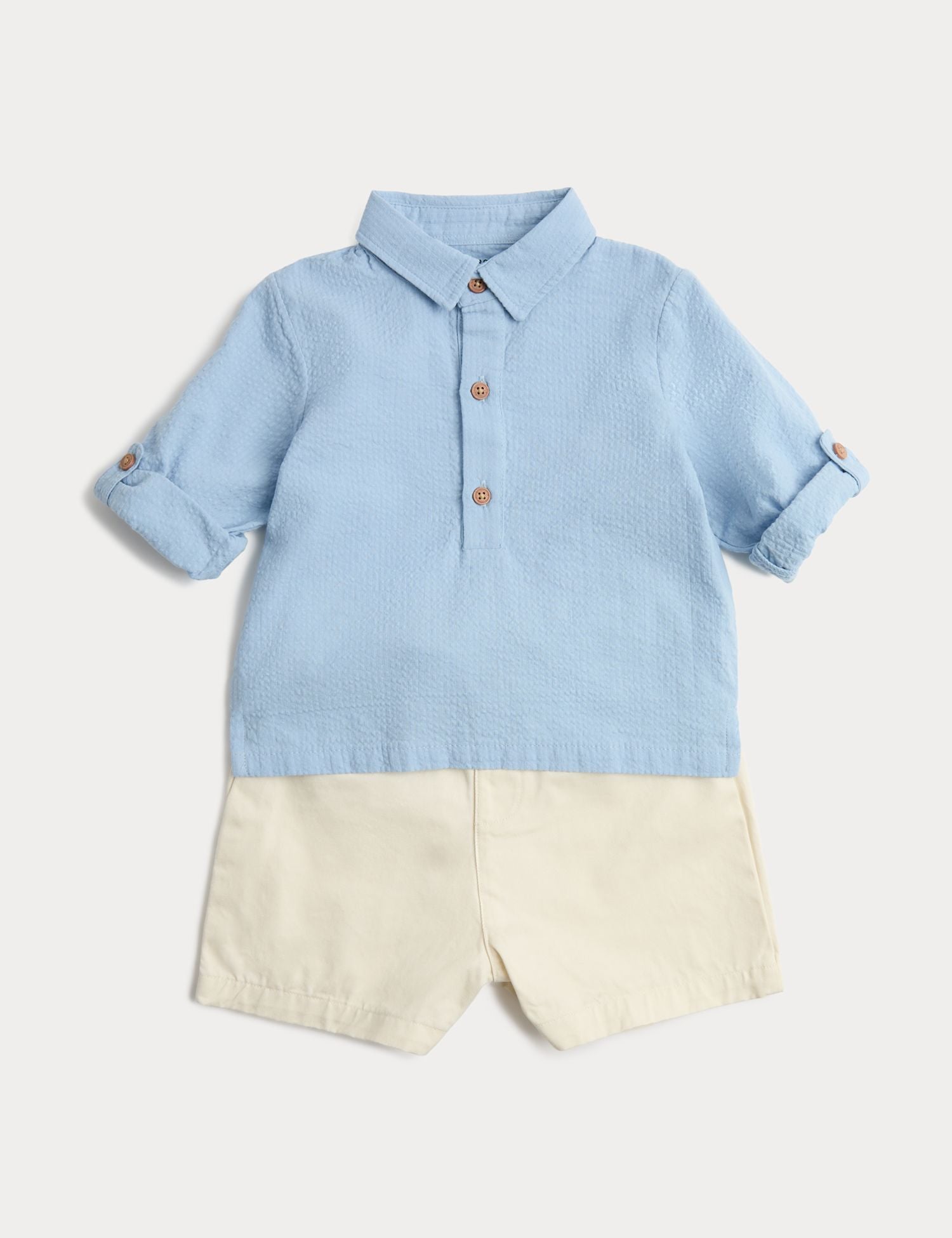 Seersucker Shirt and Chino Shorts Outfit (0-5 Yrs)