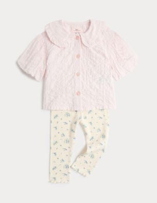 2 Piece Cotton Rich Outfit (0-5 Yrs) - PINK MIX / 12-18 Months