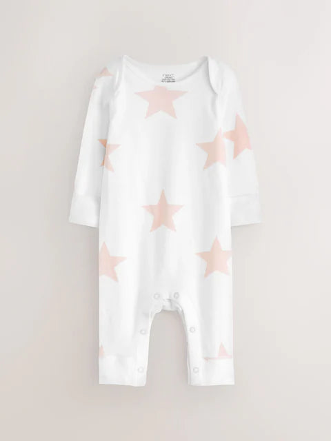 Multi Two Way Zip Baby Sleepsuits 3 Pack (0mths-3yrs)