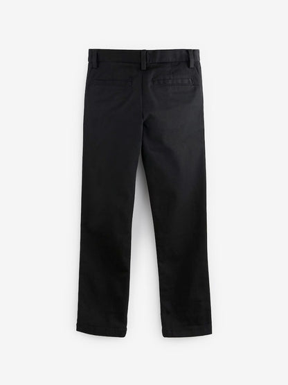 Black Regular Fit Stretch Chino Trousers (3-17yrs)
