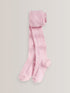 Light Pink Regular Length Cotton Rich Cable Tights - Size Up To 6 Months (50 - 68cm)