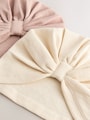 Neutral 2 Pack Baby Turbans (0-18mths) - Size 50cm (First Size)