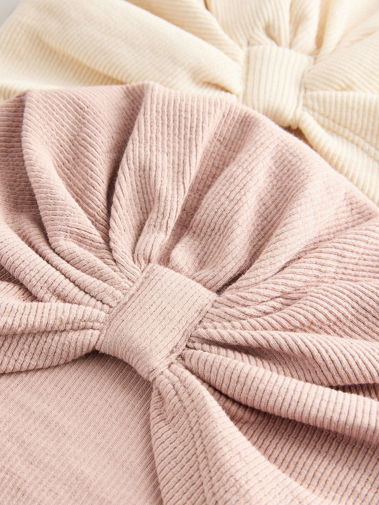 Neutral 2 Pack Baby Turbans (0-18mths) - Size 50cm (First Size)