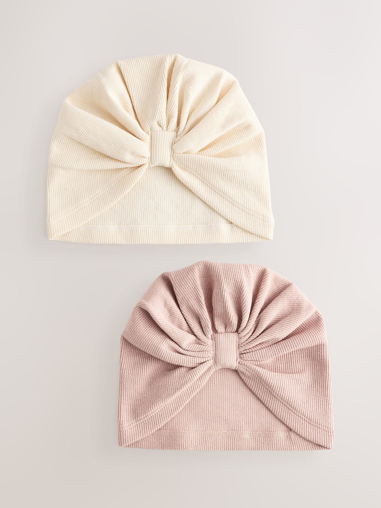 Neutral 2 Pack Baby Turbans (0-18mths) - Size 50cm (First Size) - Default 1