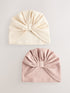 Neutral 2 Pack Baby Turbans (0-18mths) - Size 50cm (First Size) - Default 1