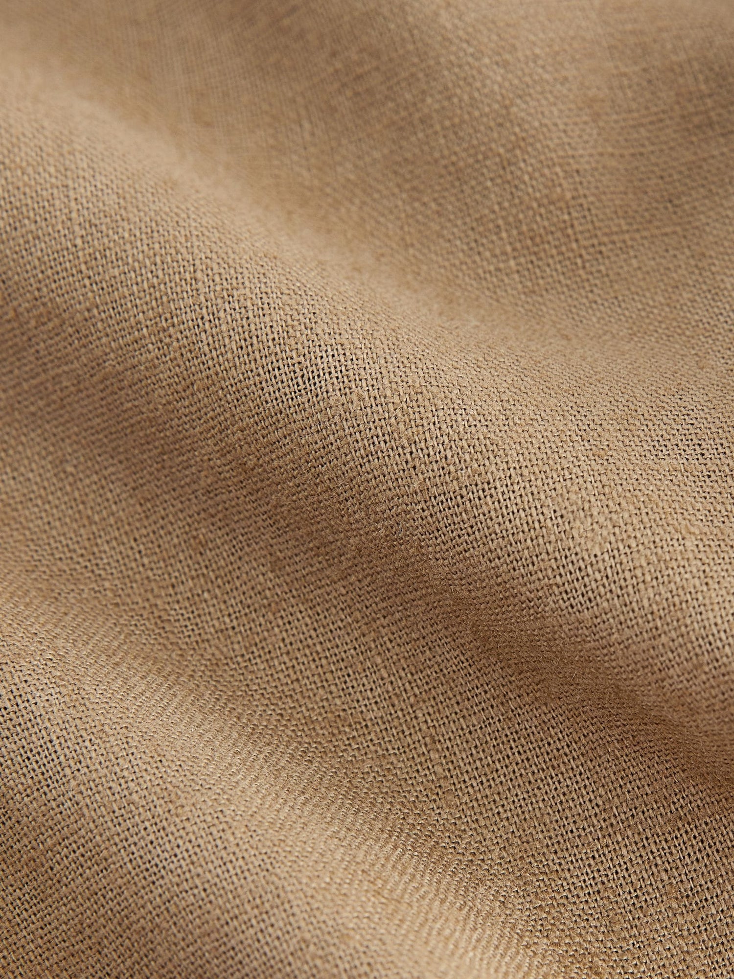 Tan Brown Regular Fit Linen Blend Pull on Trousers (3mths-7yrs) - Size 3-6 Months (62-68cm)