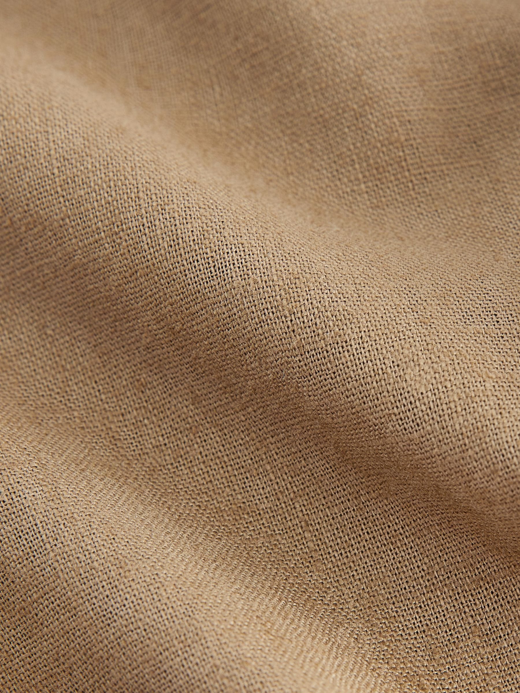 Tan Brown Regular Fit Linen Blend Pull on Trousers (3mths-7yrs) - Size 3-6 Months (62-68cm)