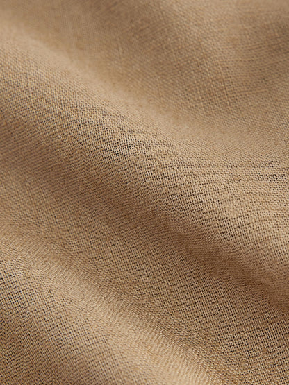 Tan Brown Regular Fit Linen Blend Pull on Trousers (3mths-7yrs) - Size 3-6 Months (62-68cm)