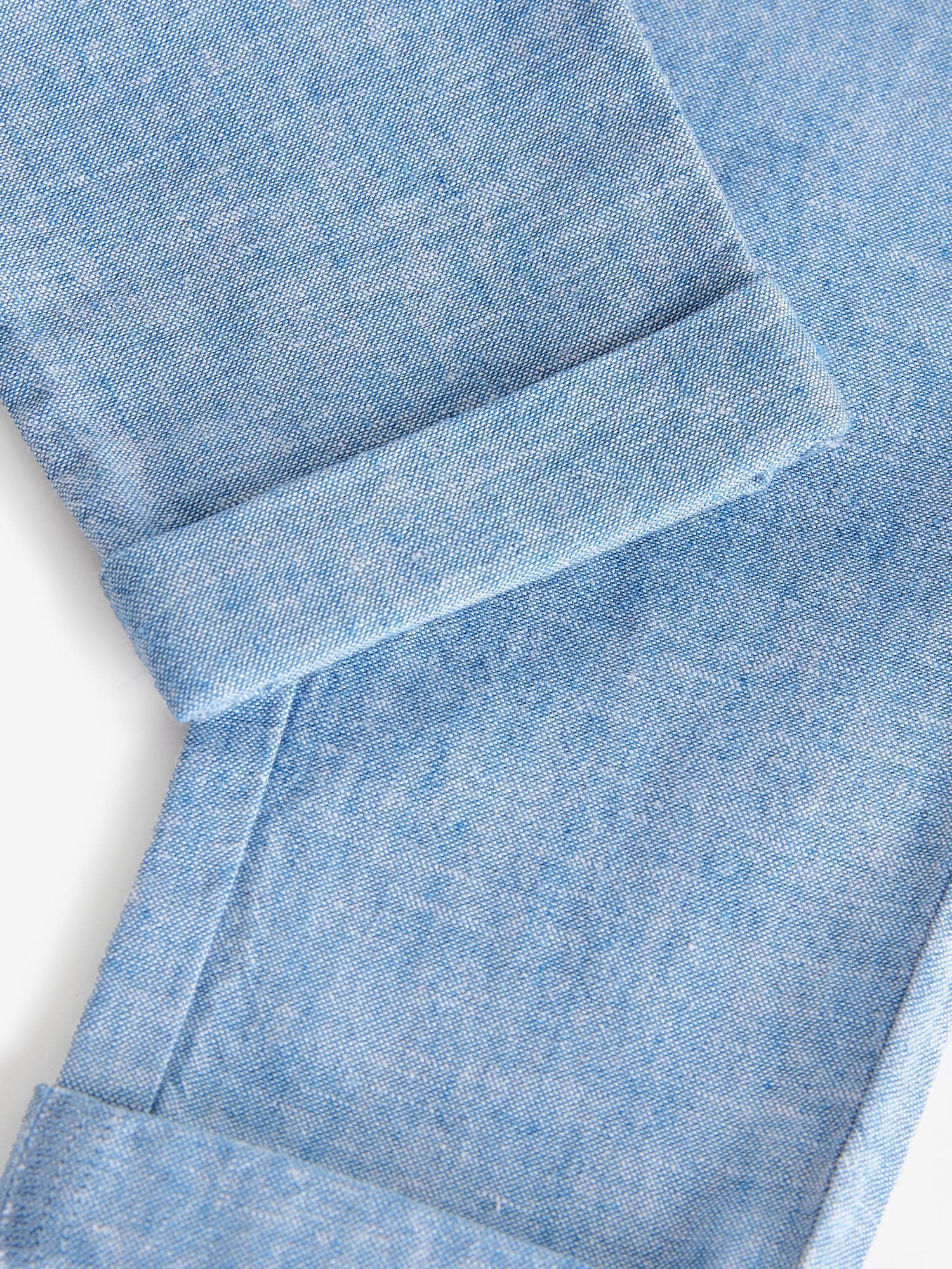 Chambray Blue Regular Fit Linen Blend Pull on Trousers (3mths-7yrs) - Size 3-6 Months (62-68cm)