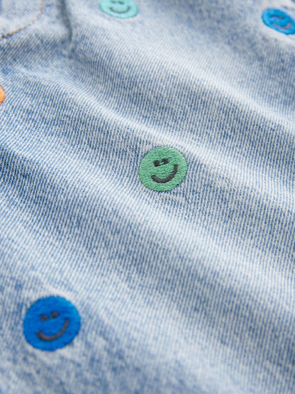 Blue All Over Embroidered
