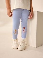 Blue Ballerina Knee Embellished Leggings (3mths-7yrs) - Size 3-6 Months (62-68cm)