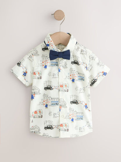 Blue/White Paddington Cath Kidston Shirt, Braces, Short &amp; Bow Tie Set (3mths-7yrs)