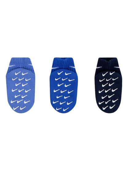 Nike Blue Polar Infant Gripper Socks 3 Pack - Size 6-12 Months (68-80cm)