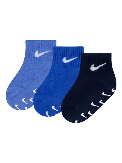 Nike Blue Polar Infant Gripper Socks 3 Pack - Size 6-12 Months (68-80cm)