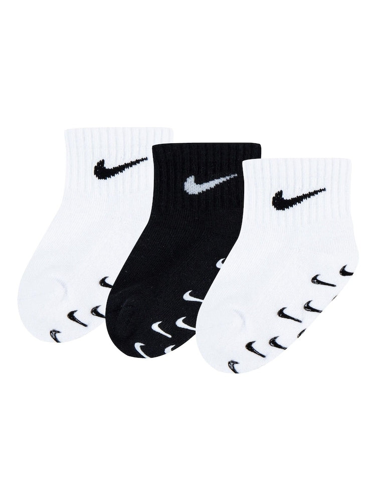 Nike White Infant Gripper Socks 3 Pack - Size 6-12 Months (68-80cm)