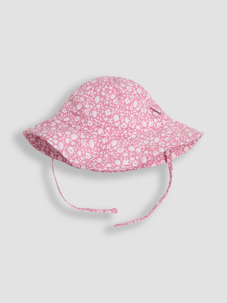 JoJo Maman Bébé Floral Strawberry Floppy Swim Hat
