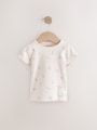 Blue Ribbed Short Sleeve Tops 5 Pack (3mths-7yrs) - Size 3-6 Months (62-68cm)