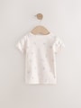 Blue Ribbed Short Sleeve Tops 5 Pack (3mths-7yrs) - Size 3-6 Months (62-68cm)