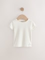 Blue Ribbed Short Sleeve Tops 5 Pack (3mths-7yrs) - Size 3-6 Months (62-68cm)
