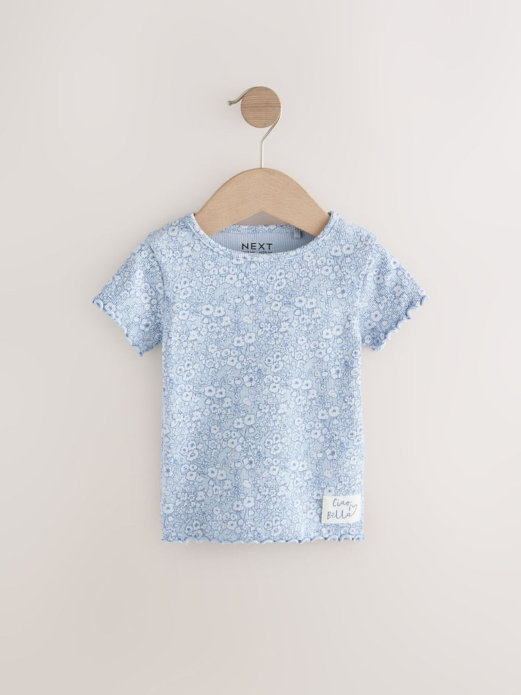 Blue Short Sleeve T-Shirts 5 Pack (3mths-7yrs)