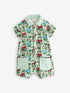 Green Farm Collared 100% Cotton Cath Kidston Romper - Green Farm Collared / 12-18 Months (80-86cm)