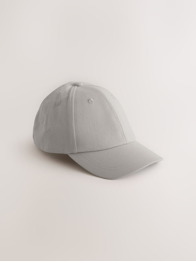 Grey/Charcoal Baseball 100% Cotton Caps 2 Pack (1-16yrs) - Size 1-2 Years (80-92cm)