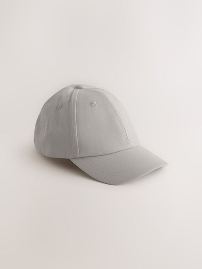Grey/Charcoal Baseball 100% Cotton Caps 2 Pack (1-16yrs) - Size 1-2 Years (80-92cm)