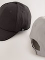 Grey/Charcoal Baseball 100% Cotton Caps 2 Pack (1-16yrs) - Size 1-2 Years (80-92cm)