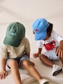 Shark/Crab Washed Caps 2 Pack (3mths-10yrs) - Size 3-9 Months (62-74cm)