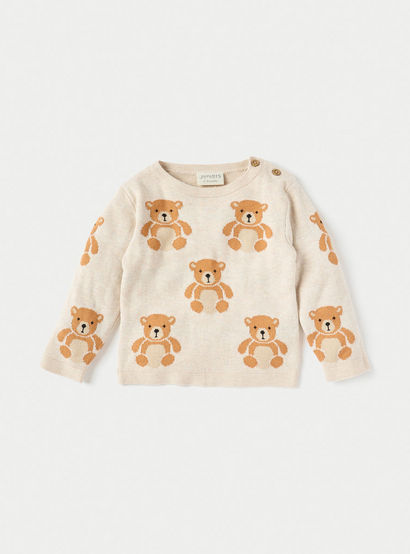 Juniors All-Over Bear Long Sleeves T-shirt and Elasticated Pyjama Set-baby-boys-clothing-nightwear-pyjamasets-image-2