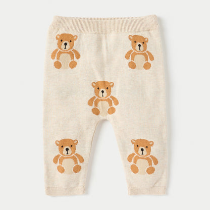 Juniors All-Over Bear Long Sleeves T-shirt and Elasticated Pyjama Set